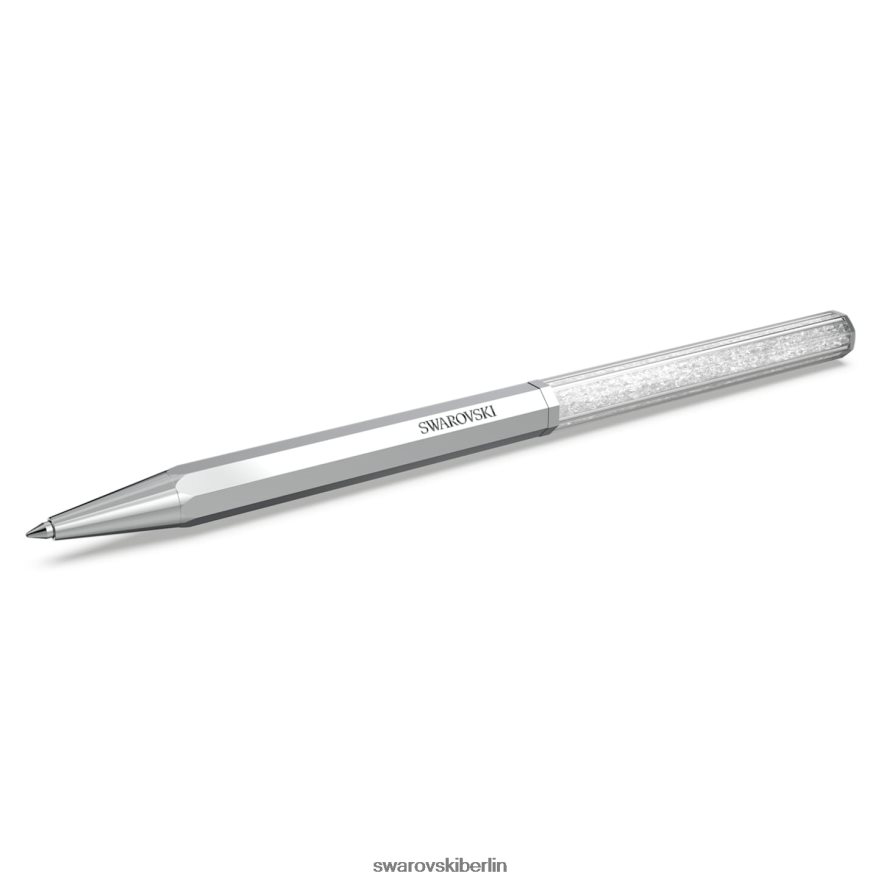 Swarovski Kristallkugelschreiber Achteckform, silberfarben, verchromt Zubehör HLT4481260