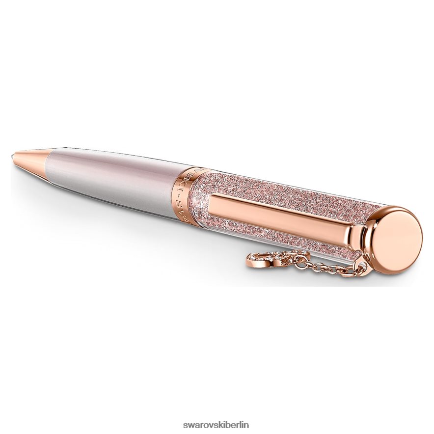 Swarovski Kristallkugelschreiber Herz, roségoldfarben, rosa lackiert, roségoldfarben plattiert Zubehör HLT4481284