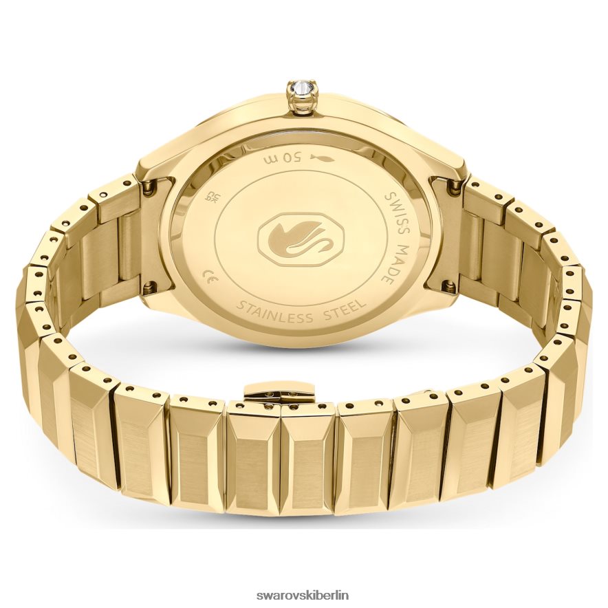 Swarovski 37-mm-Uhr Swiss Made, Metallarmband, goldfarben, goldfarbenes Finish Zubehör HLT4481145