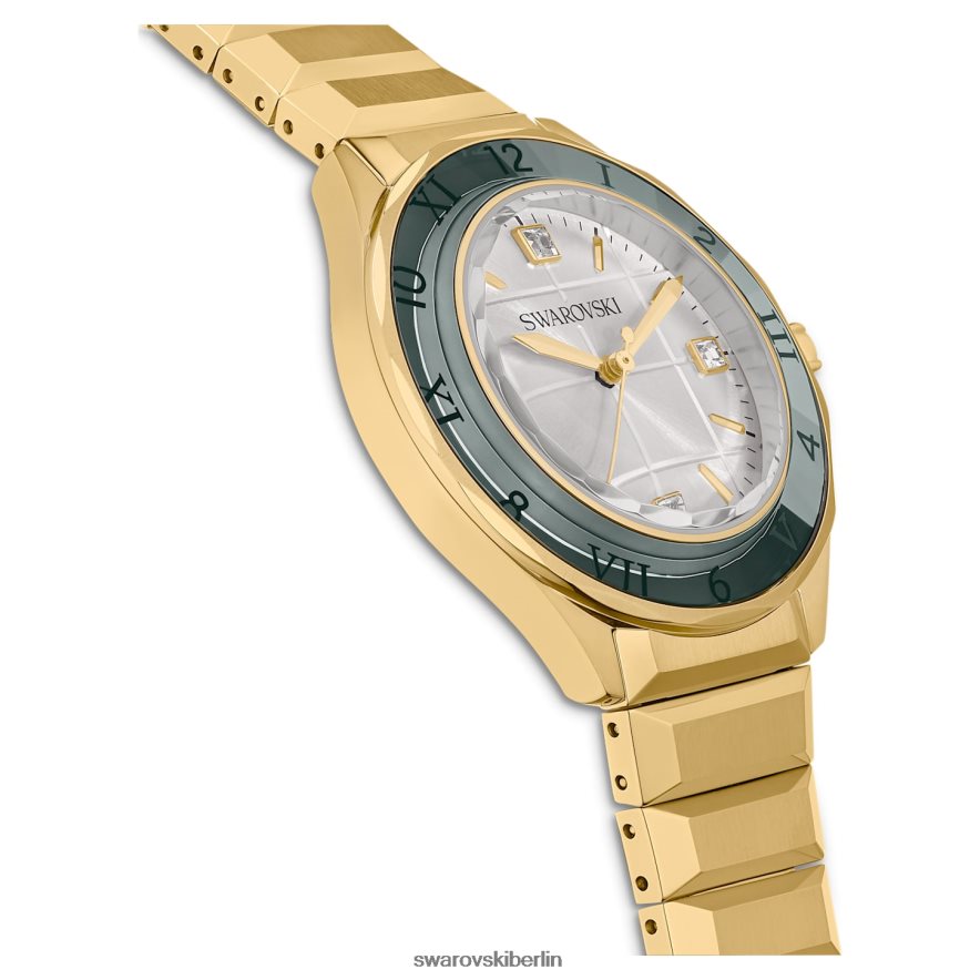 Swarovski 37-mm-Uhr Swiss Made, Metallarmband, goldfarben, goldfarbenes Finish Zubehör HLT4481145