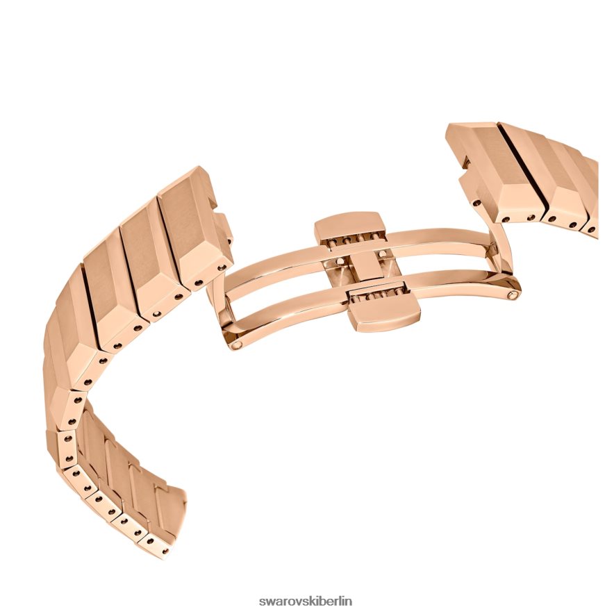 Swarovski 37-mm-Uhr Swiss Made, Metallarmband, schwarz, roségoldfarbenes Finish Zubehör HLT4481193