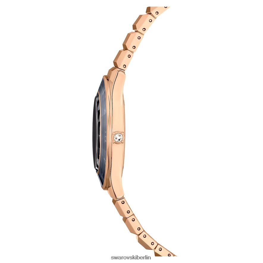 Swarovski 37-mm-Uhr Swiss Made, Metallarmband, schwarz, roségoldfarbenes Finish Zubehör HLT4481193