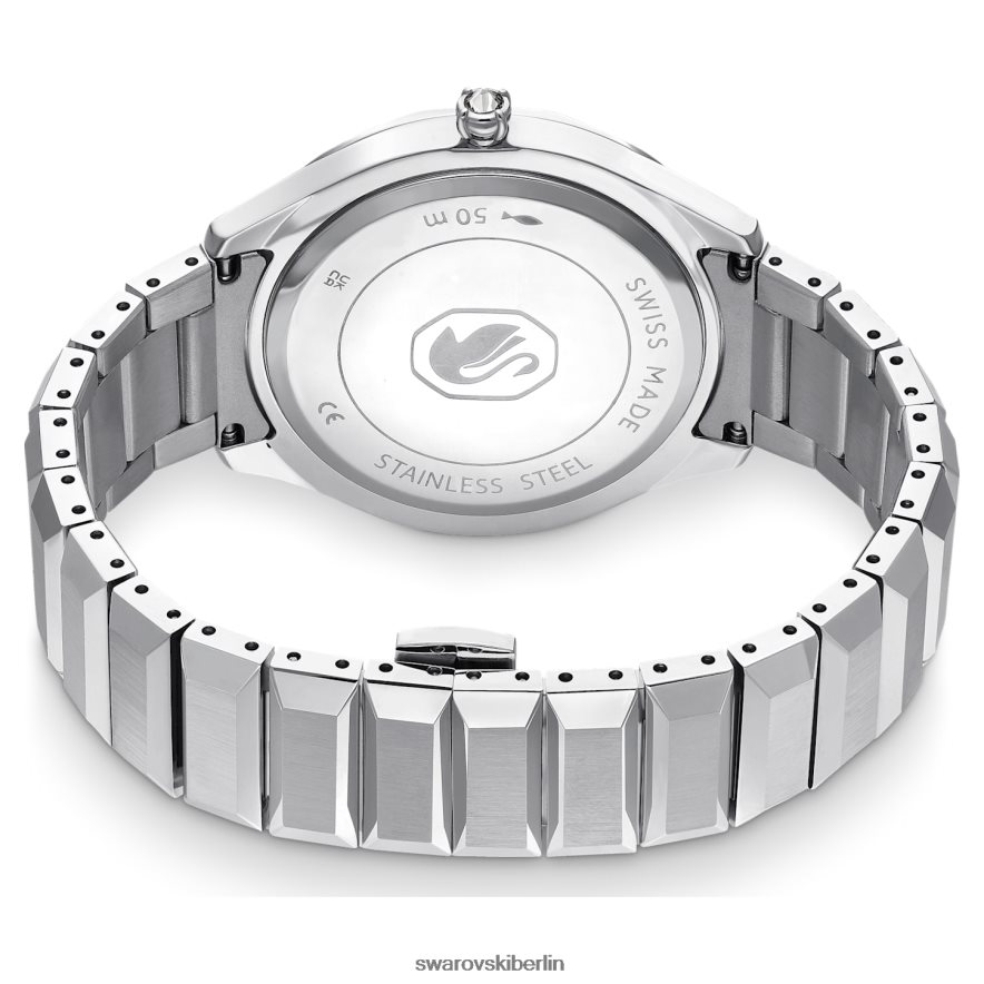 Swarovski 37-mm-Uhr Swiss Made, Metallarmband, silberfarben, Edelstahl Zubehör HLT4481221