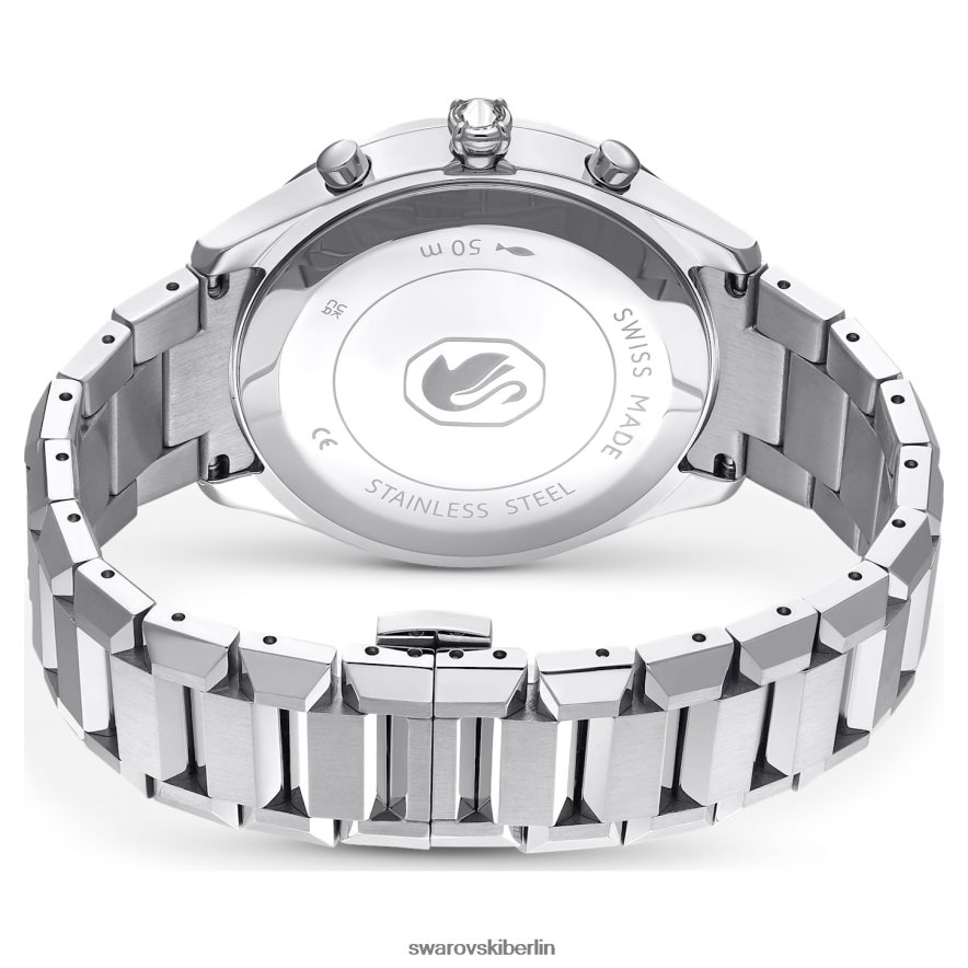 Swarovski 39-mm-Uhr Swiss Made, Metallarmband, silberfarben, Edelstahl Zubehör HLT4481238
