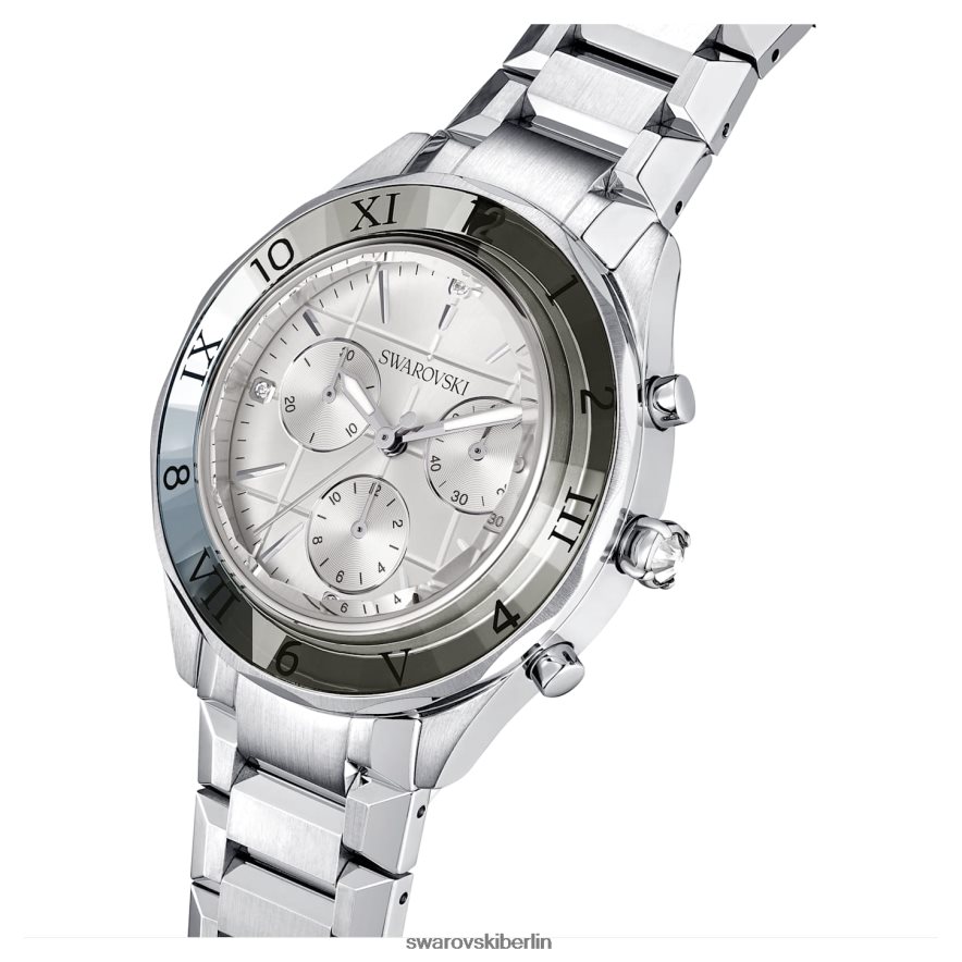 Swarovski 39-mm-Uhr Swiss Made, Metallarmband, silberfarben, Edelstahl Zubehör HLT4481238