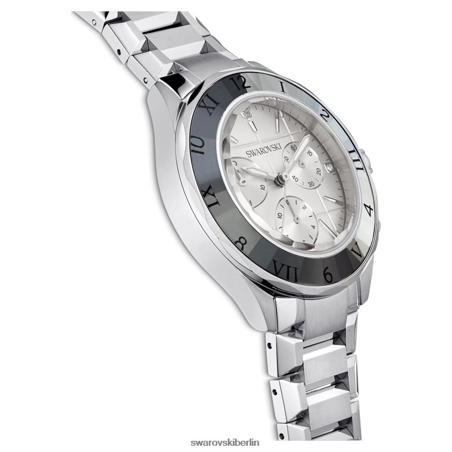 Swarovski 39-mm-Uhr Swiss Made, Metallarmband, silberfarben, Edelstahl Zubehör HLT4481238
