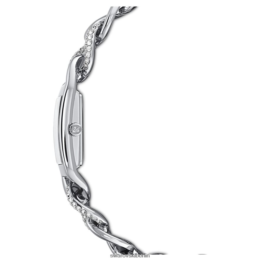 Swarovski Cocktailuhr Swiss Made, Pavé, Metallarmband, silberfarben, Edelstahl Zubehör HLT4481231