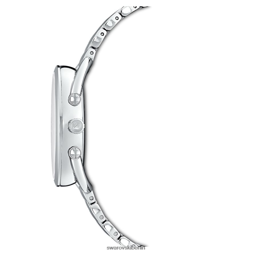 Swarovski Kristallglas-Glamour-Uhr Swiss Made, Metallarmband, silberfarben, Edelstahl Zubehör HLT4481245