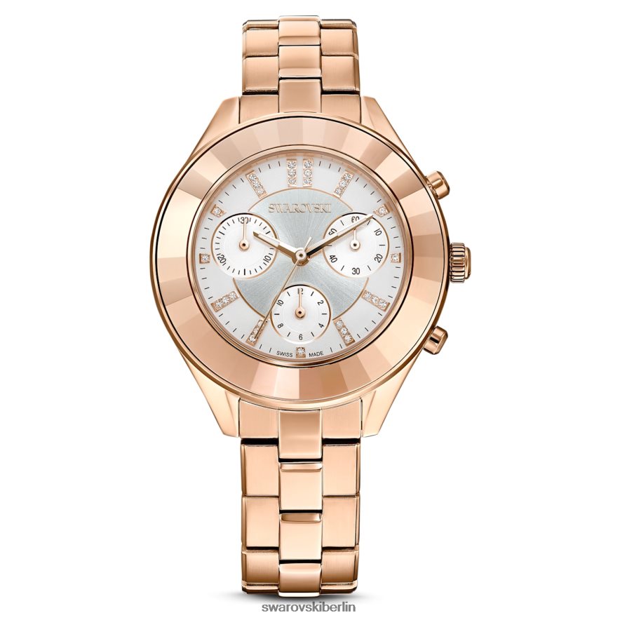 Swarovski Octea Lux Sportuhr In der Schweiz hergestellt, Metallarmband, roségoldfarben, roségoldfarbenes Finish Zubehör HLT4481190