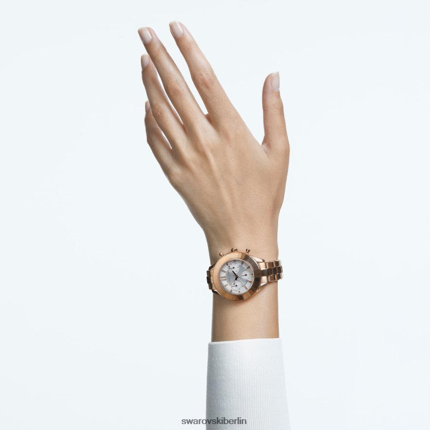 Swarovski Octea Lux Sportuhr In der Schweiz hergestellt, Metallarmband, roségoldfarben, roségoldfarbenes Finish Zubehör HLT4481190