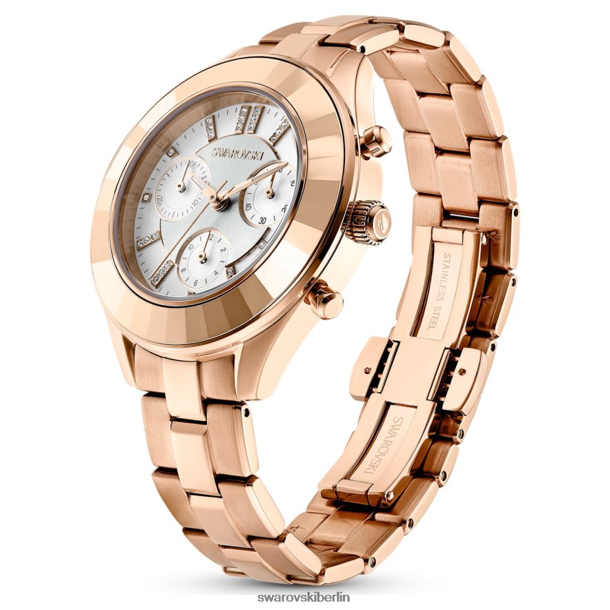 Swarovski Octea Lux Sportuhr In der Schweiz hergestellt, Metallarmband, roségoldfarben, roségoldfarbenes Finish Zubehör HLT4481190