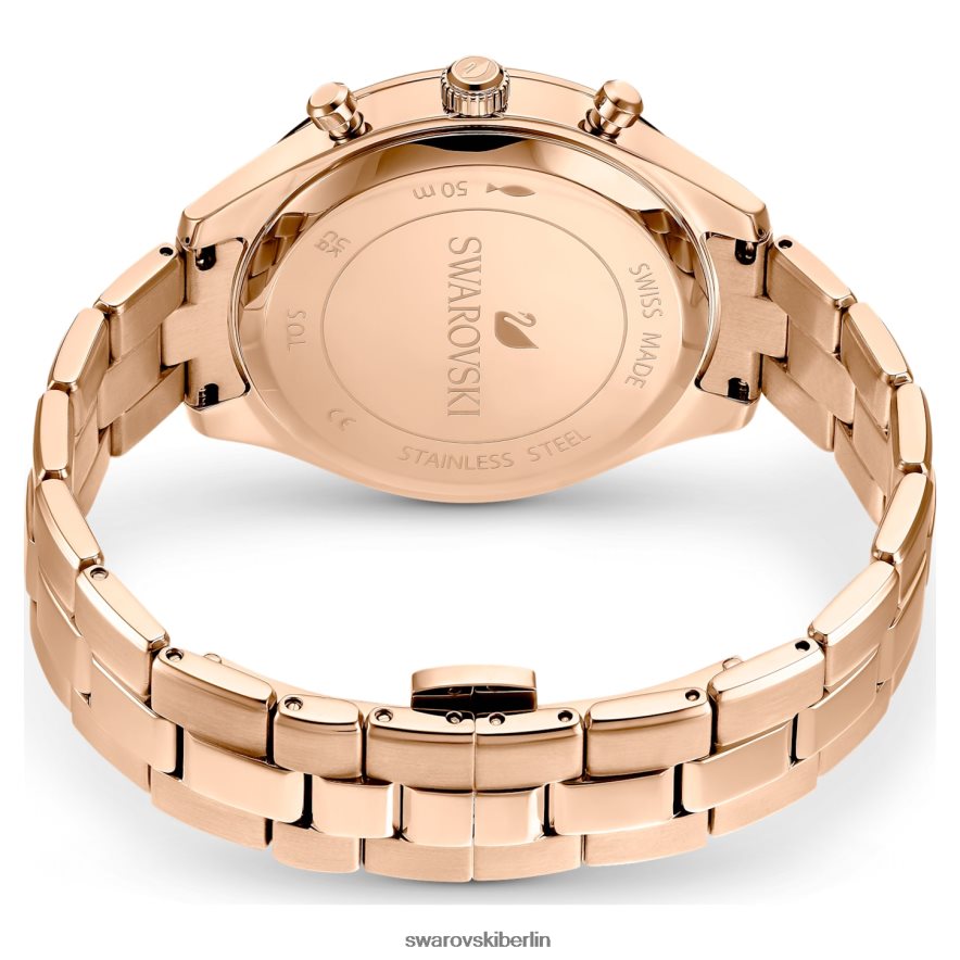 Swarovski Octea Lux Sportuhr In der Schweiz hergestellt, Metallarmband, roségoldfarben, roségoldfarbenes Finish Zubehör HLT4481190