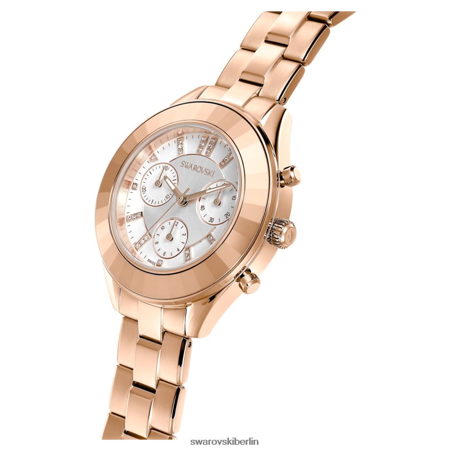Swarovski Octea Lux Sportuhr In der Schweiz hergestellt, Metallarmband, roségoldfarben, roségoldfarbenes Finish Zubehör HLT4481190