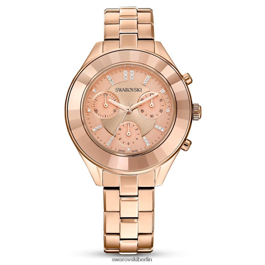 Swarovski Octea Lux Sportuhr In der Schweiz hergestellt, Metallarmband, roségoldfarben, roségoldfarbenes Finish Zubehör HLT4481196