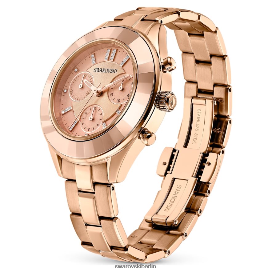 Swarovski Octea Lux Sportuhr In der Schweiz hergestellt, Metallarmband, roségoldfarben, roségoldfarbenes Finish Zubehör HLT4481196