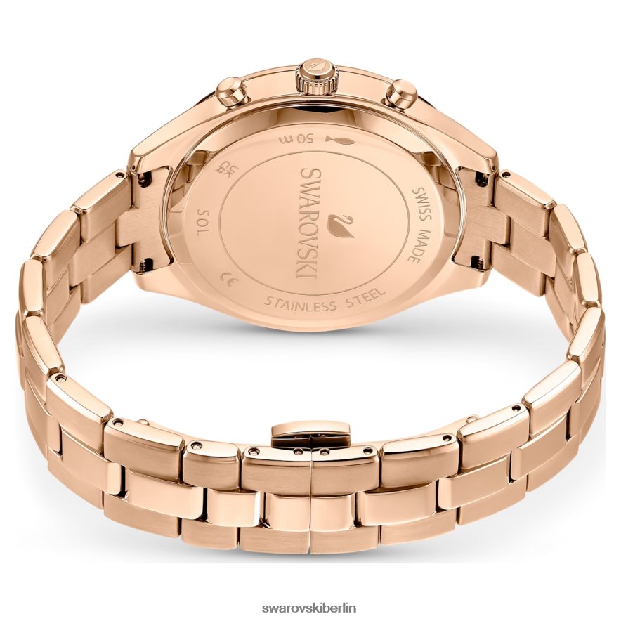 Swarovski Octea Lux Sportuhr In der Schweiz hergestellt, Metallarmband, roségoldfarben, roségoldfarbenes Finish Zubehör HLT4481196