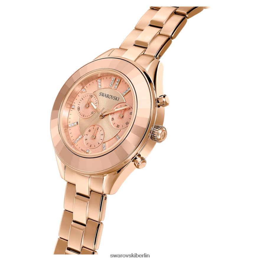 Swarovski Octea Lux Sportuhr In der Schweiz hergestellt, Metallarmband, roségoldfarben, roségoldfarbenes Finish Zubehör HLT4481196