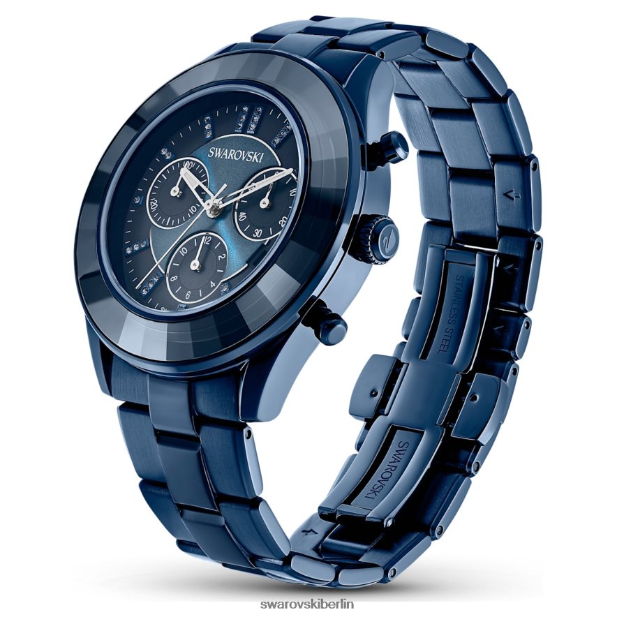Swarovski Octea Lux Sportuhr Swiss Made, Metallarmband, blau, blaues Finish Zubehör HLT4481232