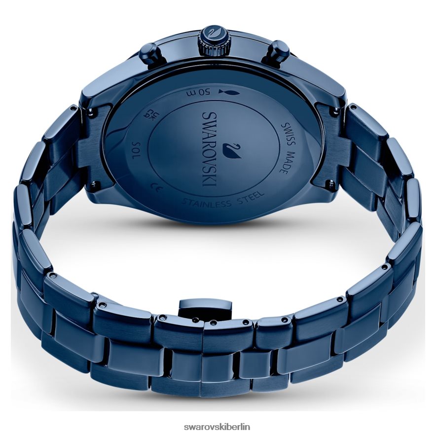 Swarovski Octea Lux Sportuhr Swiss Made, Metallarmband, blau, blaues Finish Zubehör HLT4481232