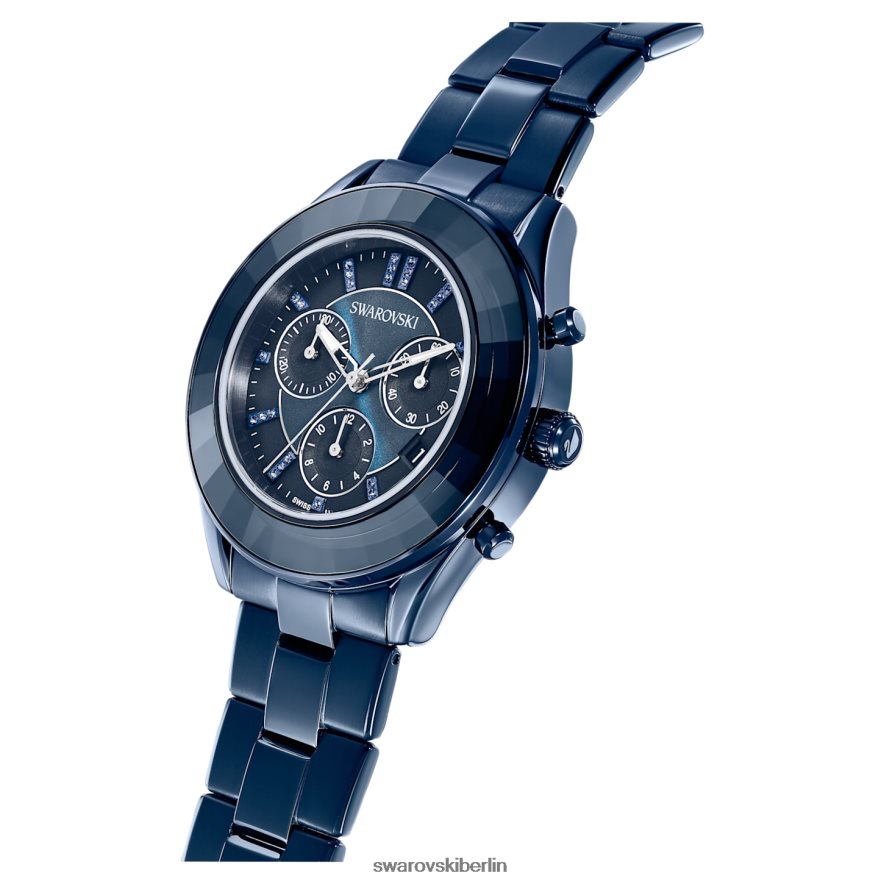 Swarovski Octea Lux Sportuhr Swiss Made, Metallarmband, blau, blaues Finish Zubehör HLT4481232