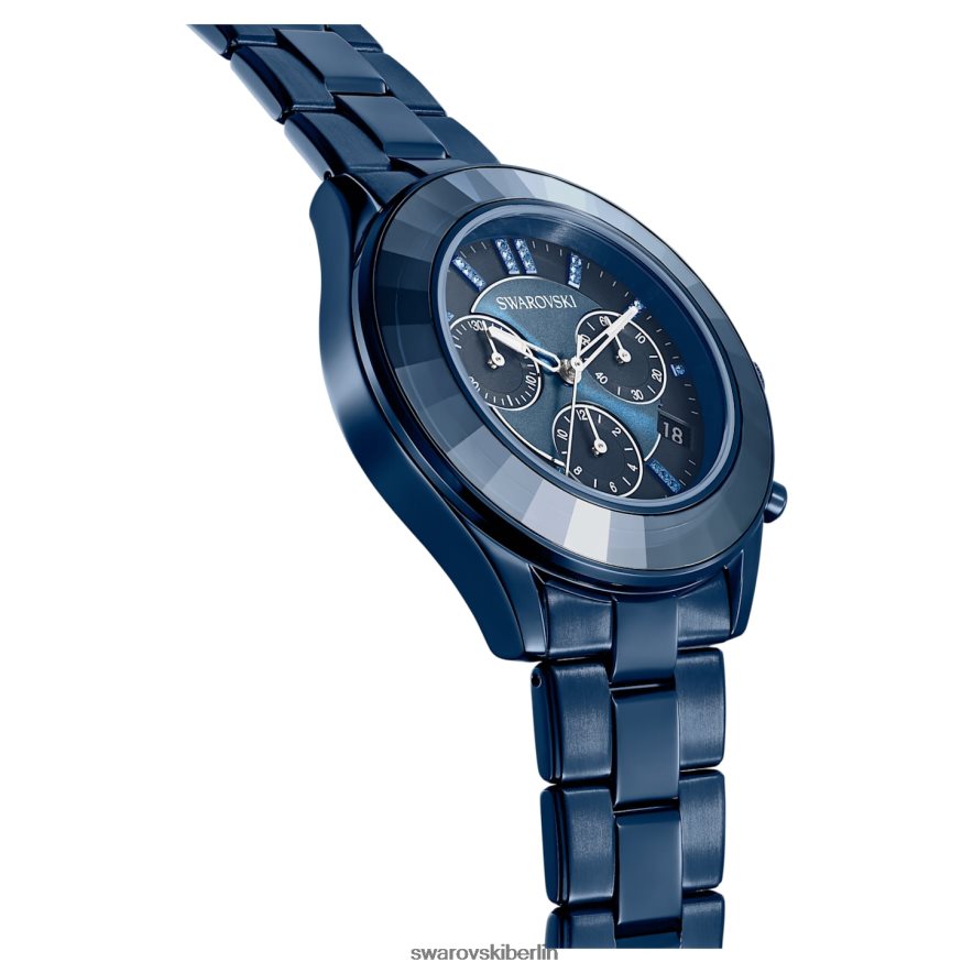Swarovski Octea Lux Sportuhr Swiss Made, Metallarmband, blau, blaues Finish Zubehör HLT4481232