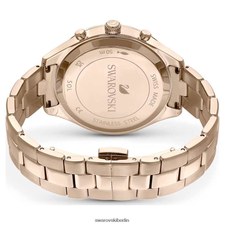 Swarovski Octea Lux Sportuhr Swiss Made, Metallarmband, blau, champagnergoldfarbenes Finish Zubehör HLT4481143