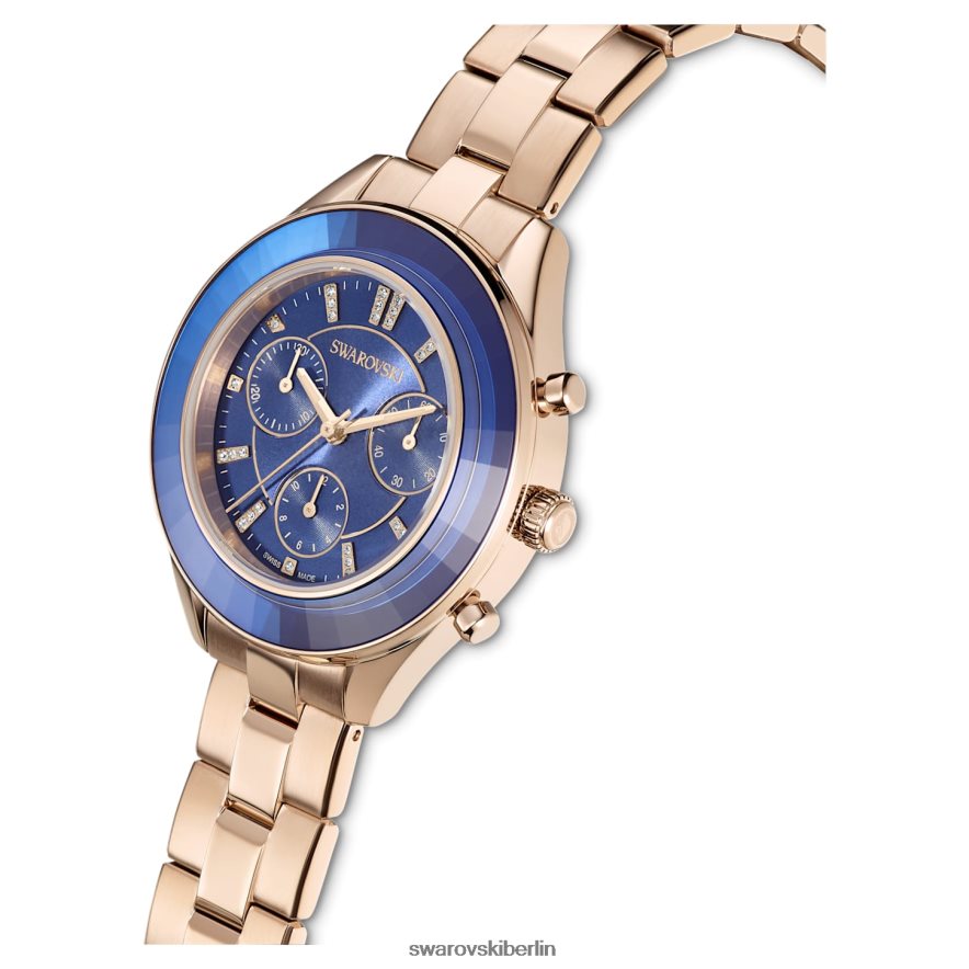 Swarovski Octea Lux Sportuhr Swiss Made, Metallarmband, blau, champagnergoldfarbenes Finish Zubehör HLT4481143
