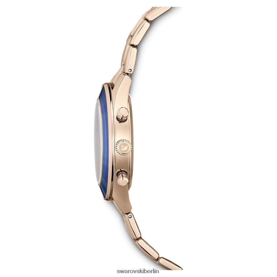 Swarovski Octea Lux Sportuhr Swiss Made, Metallarmband, blau, champagnergoldfarbenes Finish Zubehör HLT4481143