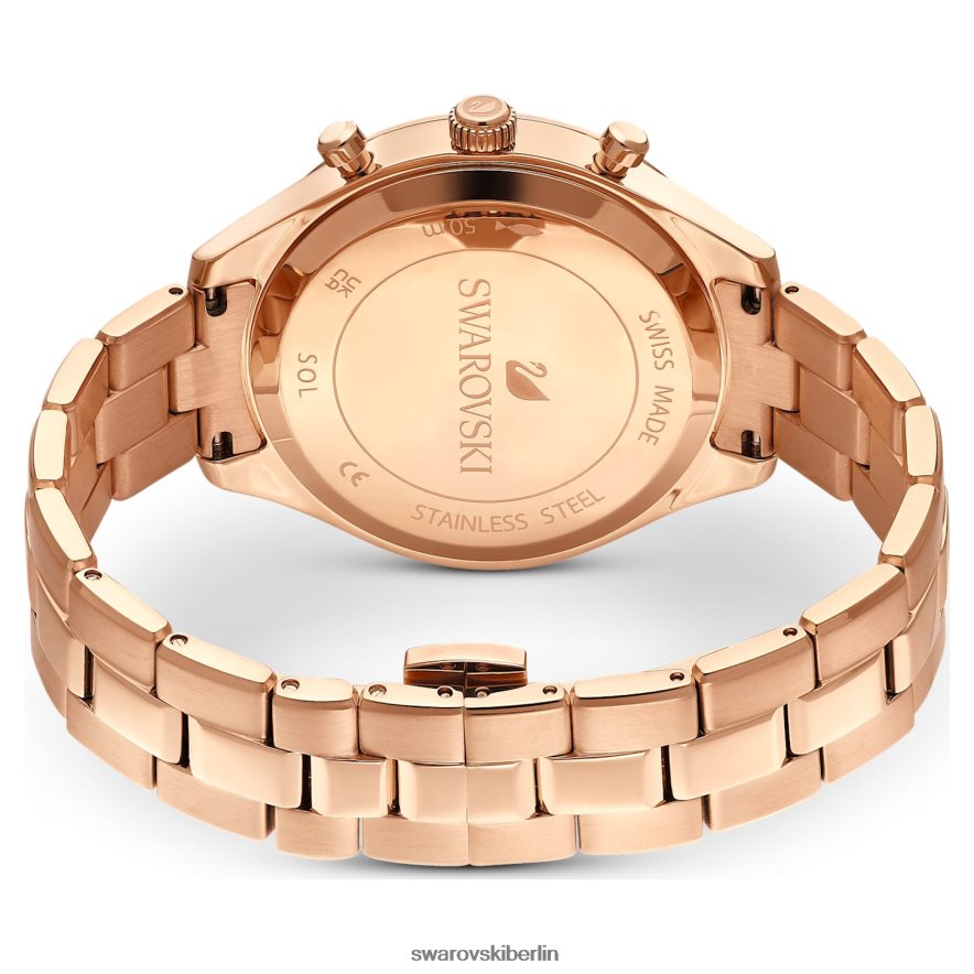 Swarovski Octea Lux Sportuhr Swiss Made, Metallarmband, braun, goldfarbenes Finish Zubehör HLT4481149