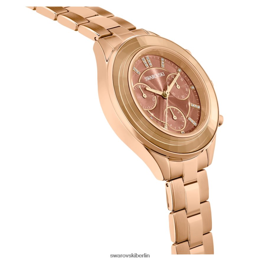 Swarovski Octea Lux Sportuhr Swiss Made, Metallarmband, braun, goldfarbenes Finish Zubehör HLT4481149