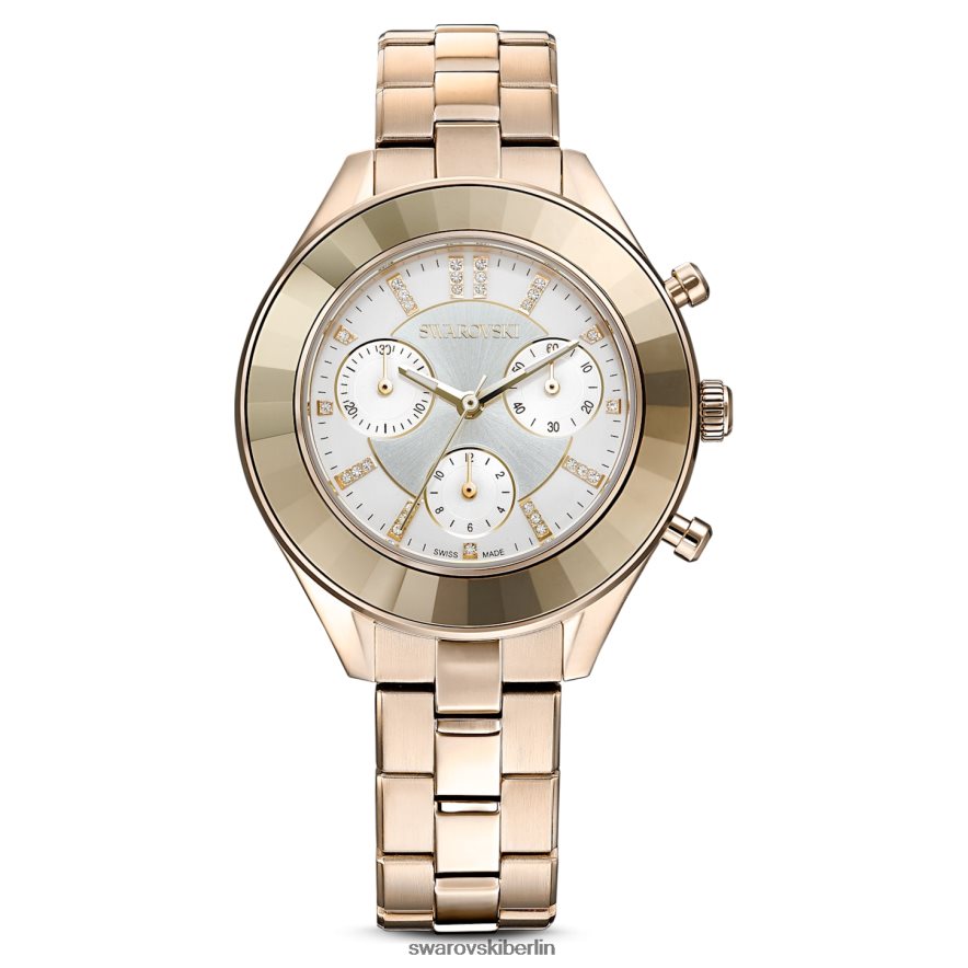Swarovski Octea Lux Sportuhr Swiss Made, Metallarmband, goldfarben, champagnergoldfarbenes Finish Zubehör HLT4481136