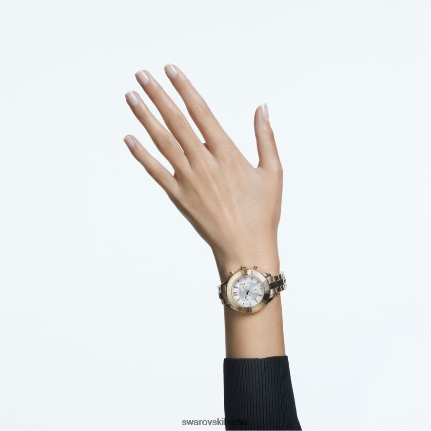 Swarovski Octea Lux Sportuhr Swiss Made, Metallarmband, goldfarben, champagnergoldfarbenes Finish Zubehör HLT4481136