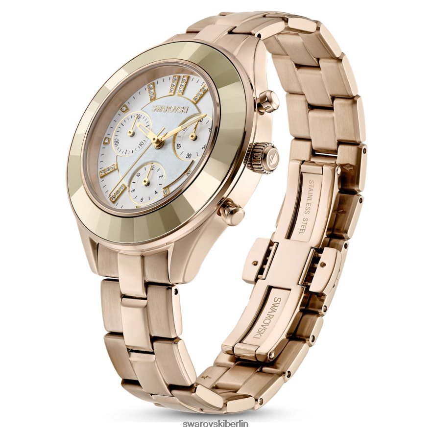 Swarovski Octea Lux Sportuhr Swiss Made, Metallarmband, goldfarben, champagnergoldfarbenes Finish Zubehör HLT4481136