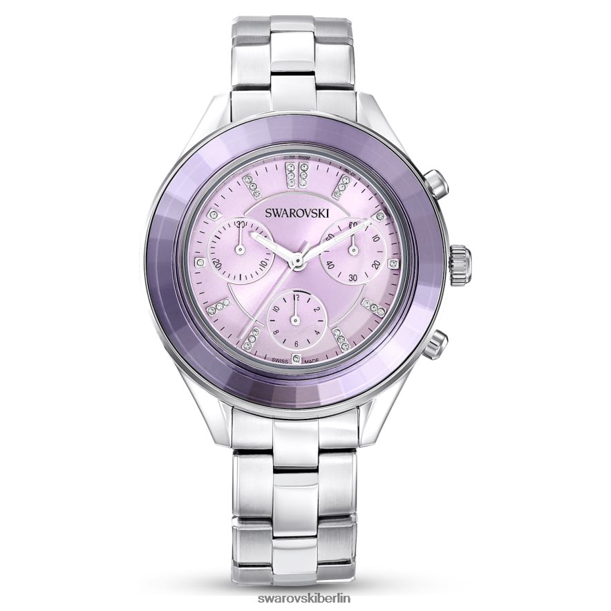 Swarovski Octea Lux Sportuhr Swiss Made, Metallarmband, lila, Edelstahl Zubehör HLT4481226