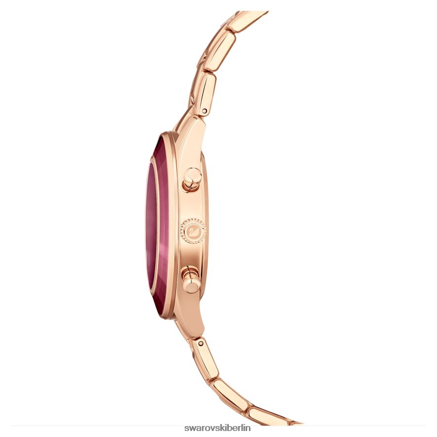 Swarovski Octea Lux Sportuhr Swiss Made, Metallarmband, rot, roségoldfarbenes Finish Zubehör HLT4481176
