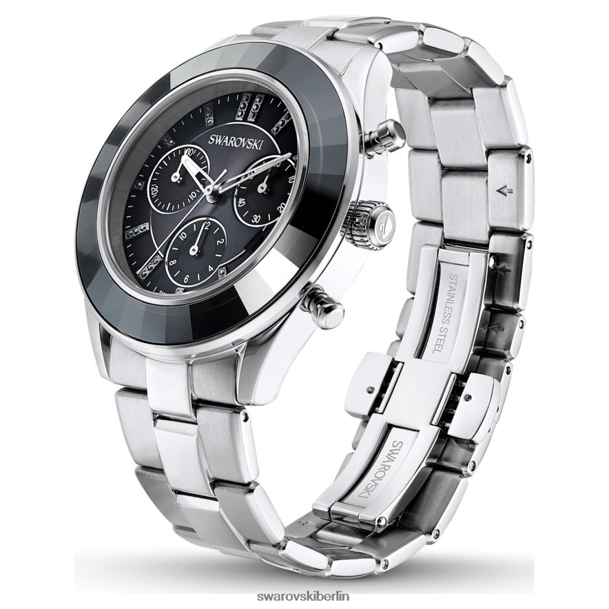 Swarovski Octea Lux Sportuhr Swiss Made, Metallarmband, schwarz, Edelstahl Zubehör HLT4481243