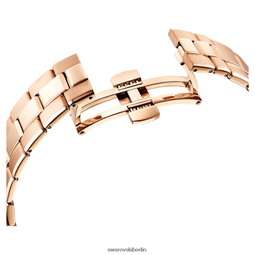 Swarovski Octea Lux Sportuhr Swiss Made, Metallarmband, schwarz, roségoldfarbenes Finish Zubehör HLT4481175