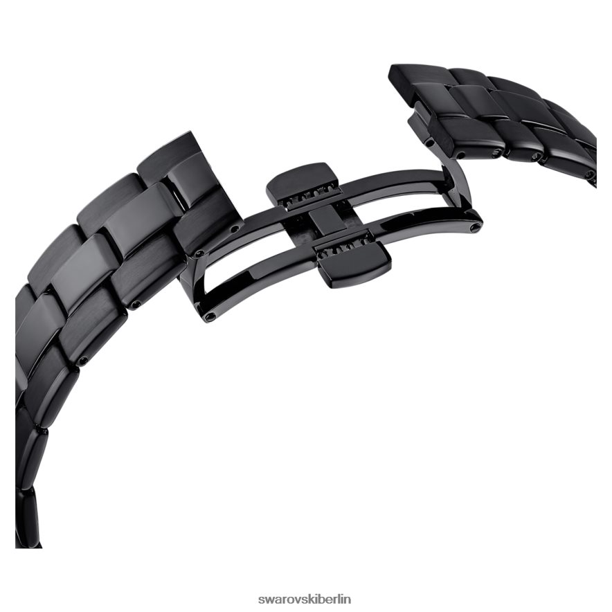 Swarovski Octea Lux Sportuhr Swiss Made, Metallarmband, schwarz, schwarzes Finish Zubehör HLT4481173