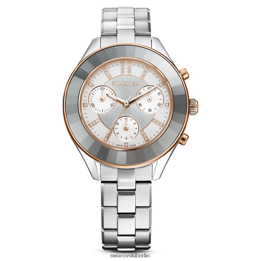 Swarovski Octea Lux Sportuhr Swiss Made, Metallarmband, silberfarben, Edelstahl Zubehör HLT4481192