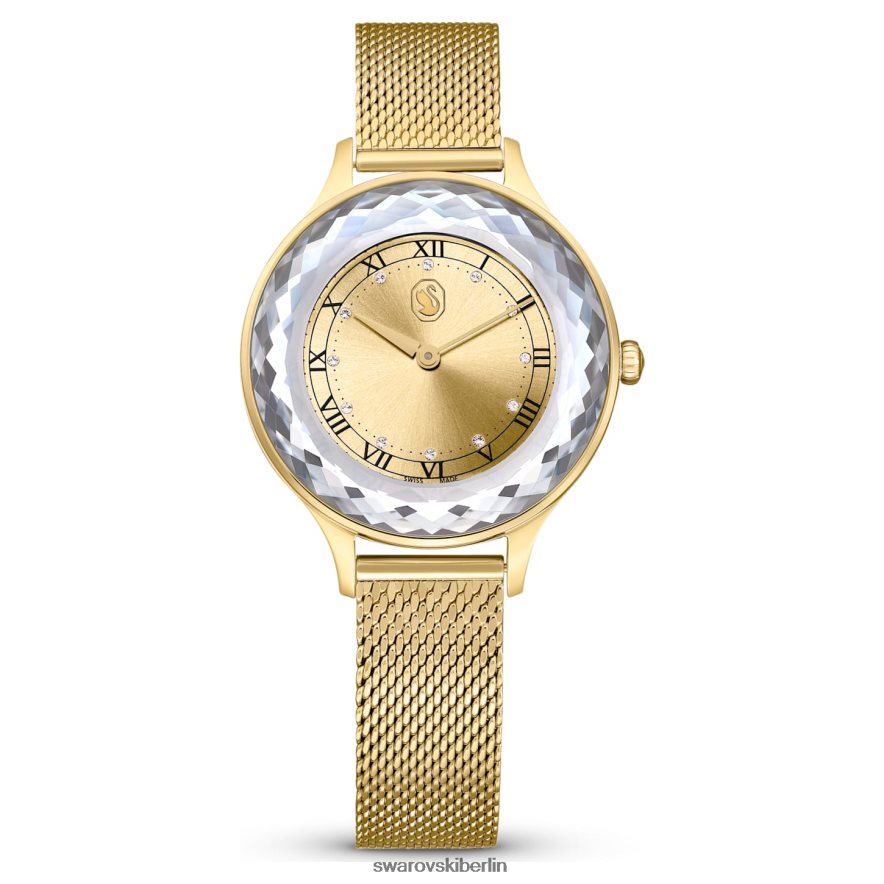 Swarovski Octea Nova Uhr Swiss Made, Metallarmband, goldfarben, goldfarbenes Finish Zubehör HLT4481147