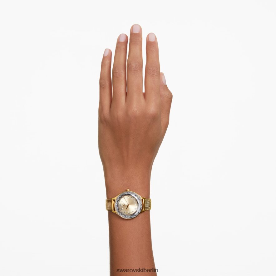 Swarovski Octea Nova Uhr Swiss Made, Metallarmband, goldfarben, goldfarbenes Finish Zubehör HLT4481147