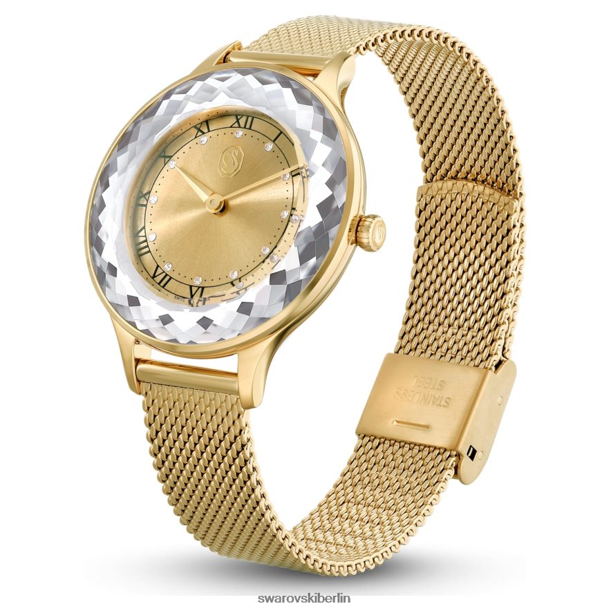Swarovski Octea Nova Uhr Swiss Made, Metallarmband, goldfarben, goldfarbenes Finish Zubehör HLT4481147