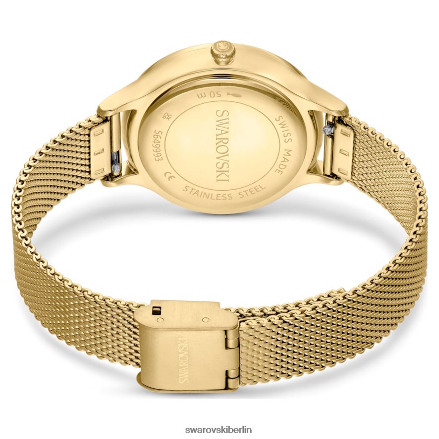 Swarovski Octea Nova Uhr Swiss Made, Metallarmband, goldfarben, goldfarbenes Finish Zubehör HLT4481147