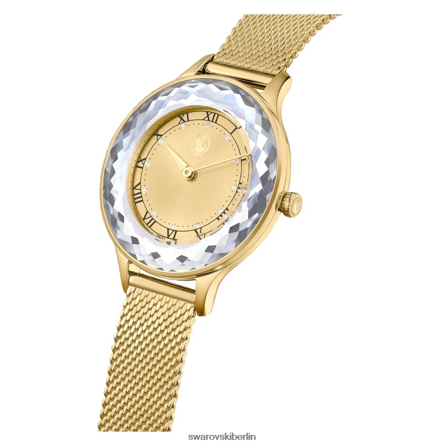 Swarovski Octea Nova Uhr Swiss Made, Metallarmband, goldfarben, goldfarbenes Finish Zubehör HLT4481147