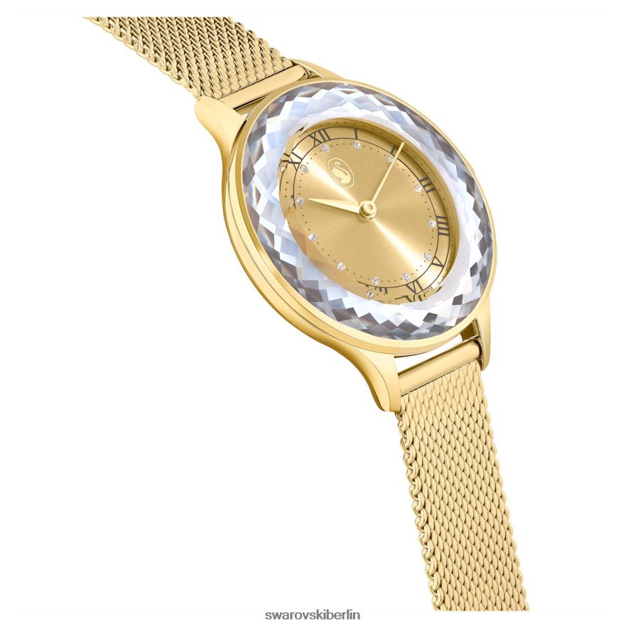 Swarovski Octea Nova Uhr Swiss Made, Metallarmband, goldfarben, goldfarbenes Finish Zubehör HLT4481147