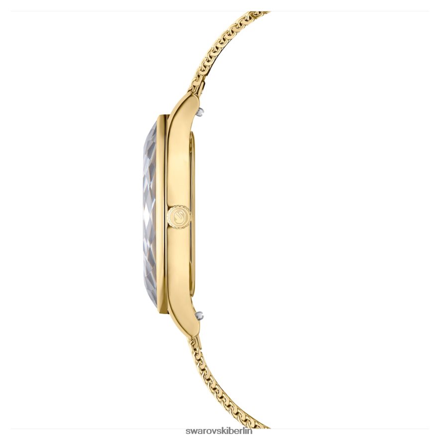 Swarovski Octea Nova Uhr Swiss Made, Metallarmband, goldfarben, goldfarbenes Finish Zubehör HLT4481147