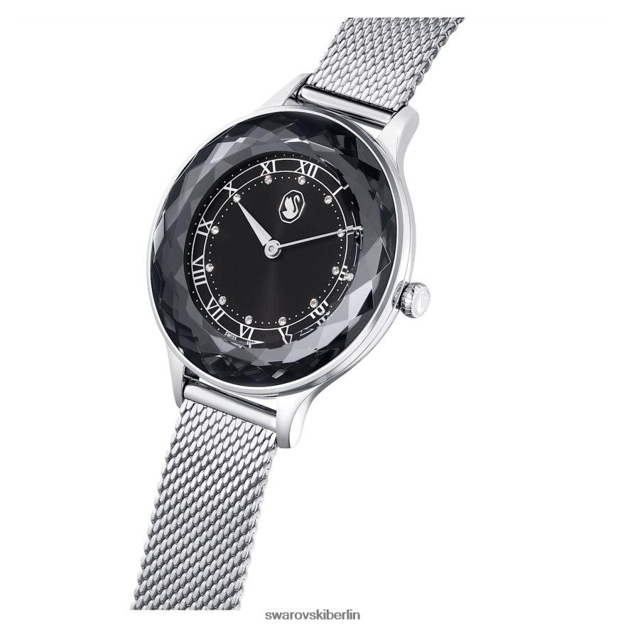 Swarovski Octea Nova Uhr Swiss Made, Metallarmband, schwarz, Edelstahl Zubehör HLT4481241