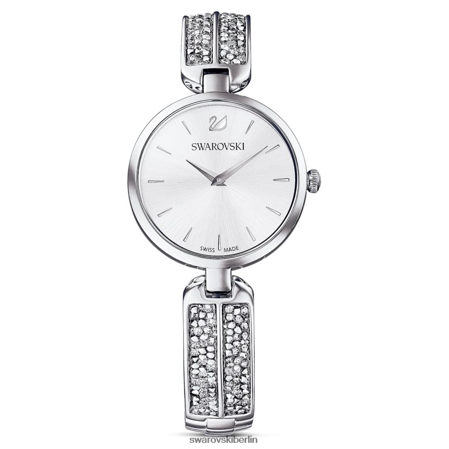 Swarovski Traum-Rock-Uhr Swiss Made, Metallarmband, silberfarben, Edelstahl Zubehör HLT4481236