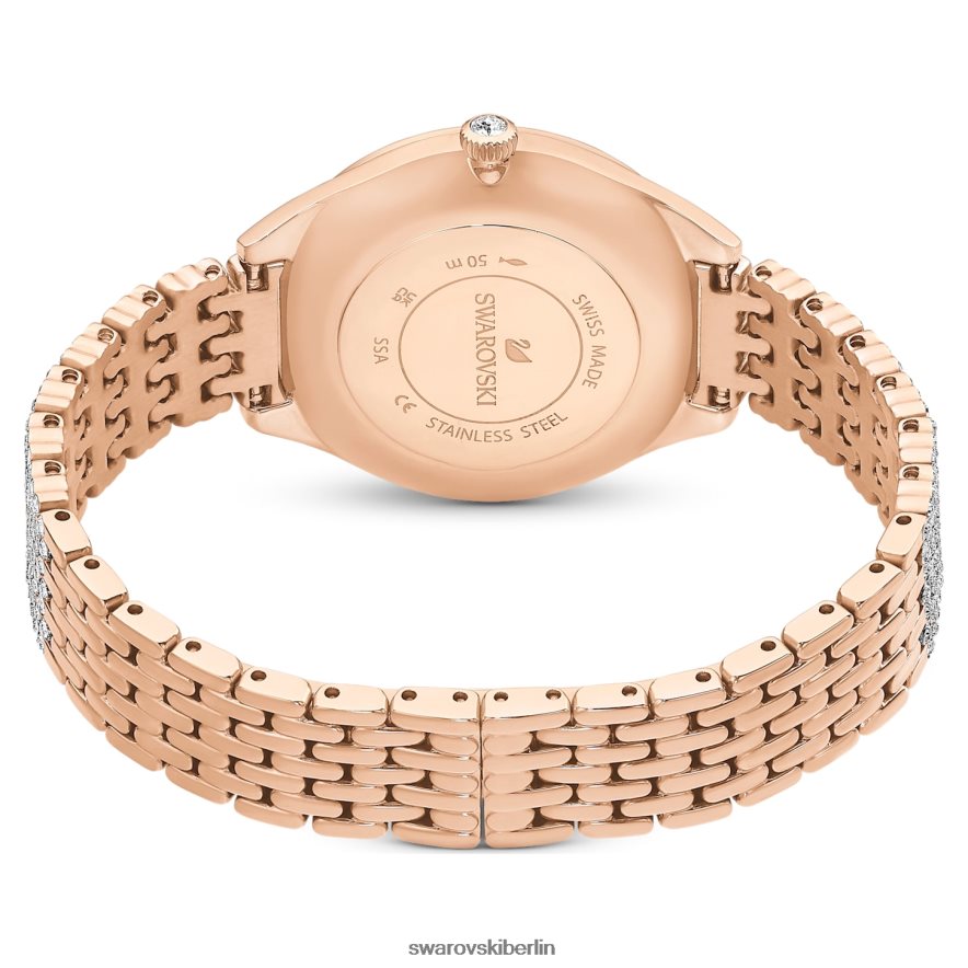 Swarovski Uhr anziehen In der Schweiz gefertigt, vollständig ausgefasst, Metallarmband, roségoldfarben, roségoldfarbenes Finish Zubehör HLT4481161