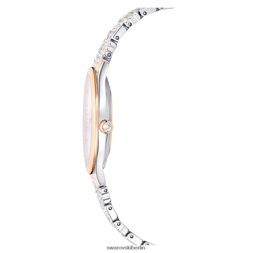 Swarovski Uhr anziehen Swiss Made, Pavé, Metallarmband, Roségoldton, gemischte Metalloberfläche Zubehör HLT4481182